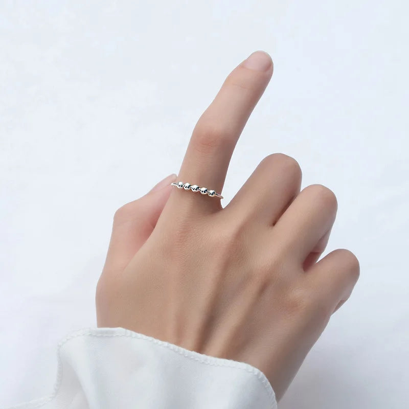 Pure Calm 925 Sterling Silver Spinning Anxiety‑Relief Ring