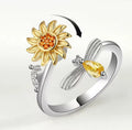Sunshine Bloom 925 Sterling Silver Spinner Ring